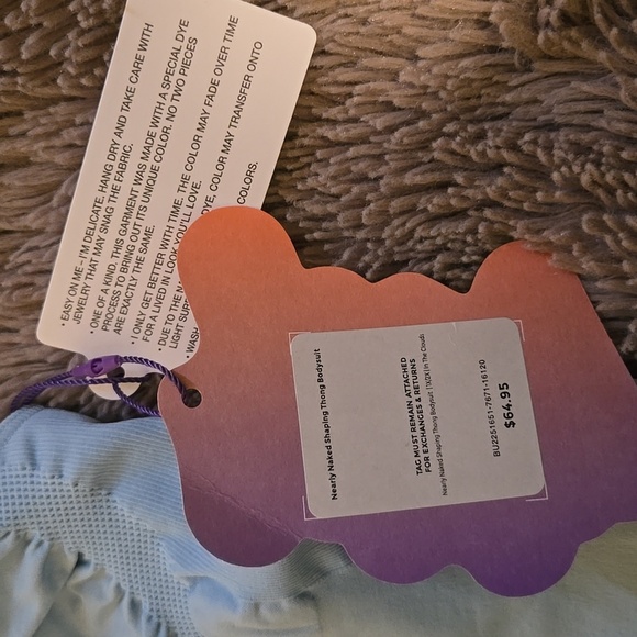 Yitty Light Blue Nearly Naked Shaping Thong Bodysuit 1X-2X - Picture 2 of 5